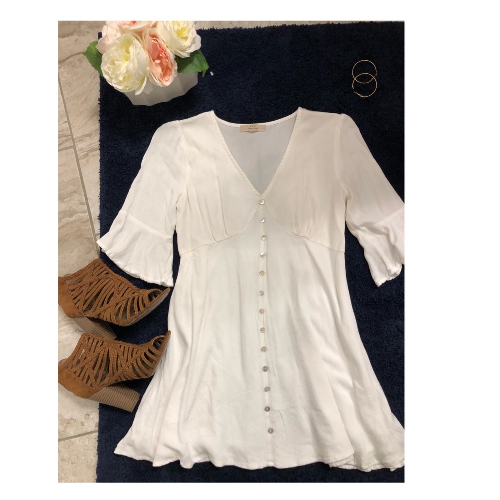 White button dress